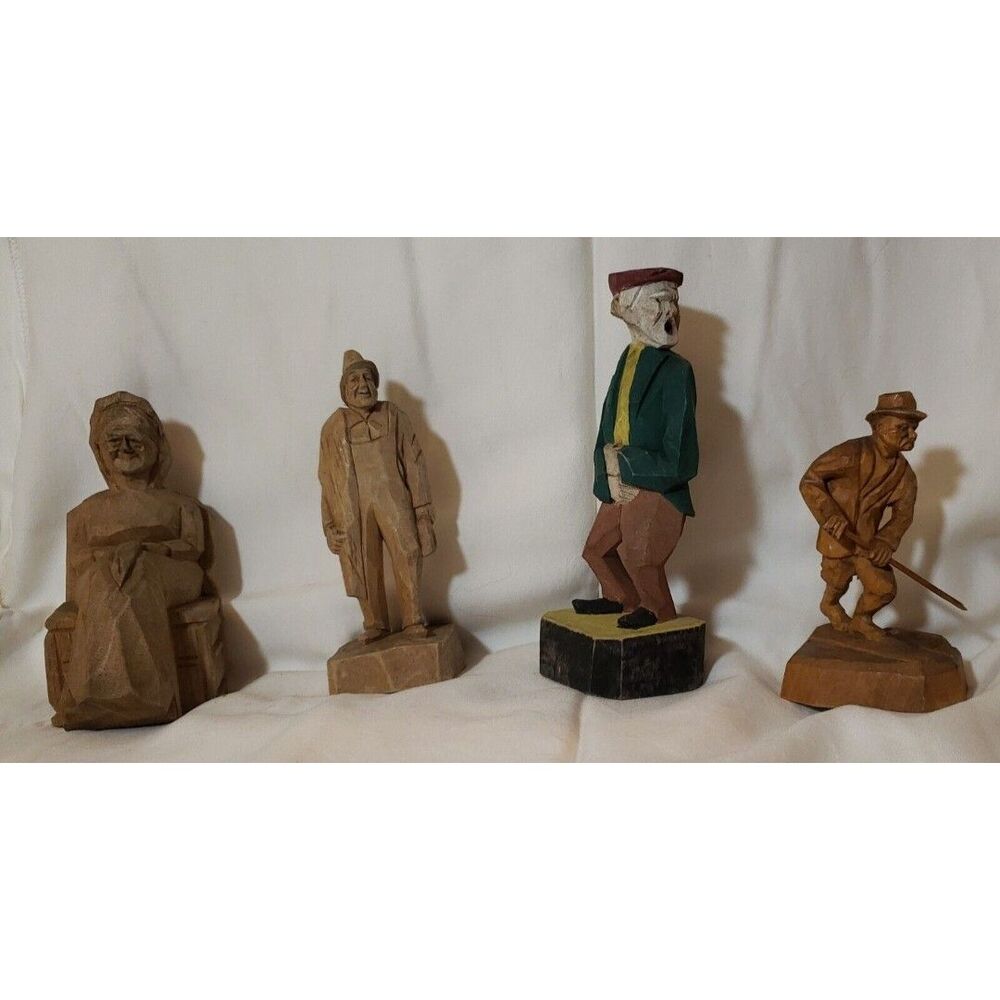 Lot Of 4 Wood Carvings